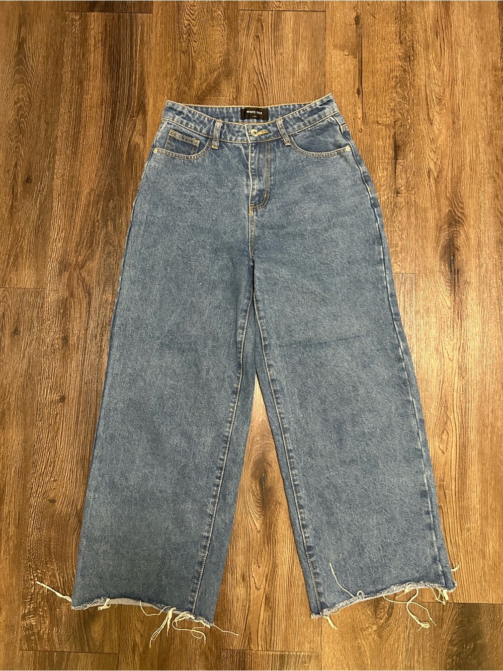 White Fox Wide Leg Denim Jeans